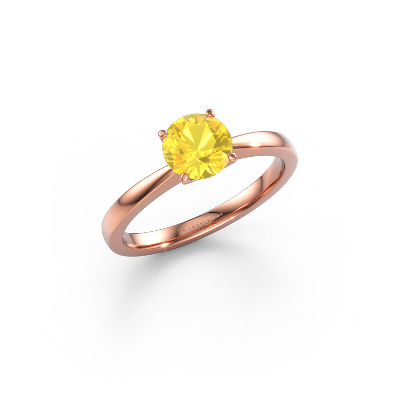 Bild von Verlobungsring Kitty 585 Roségold Gelb Saphir 6.2 mm