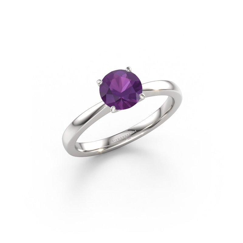 Image de Bague de fiançailles Kitty 585 or blanc Améthyste 6.2 mm