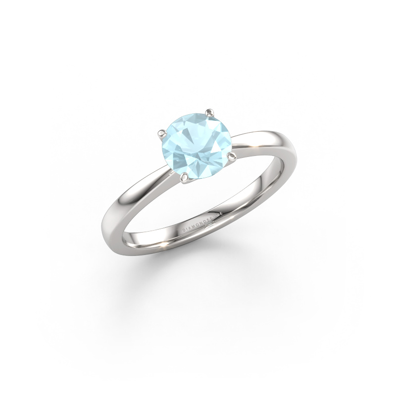 Image of Engagement ring Kitty 950 platinum Aquamarine 6.2 mm