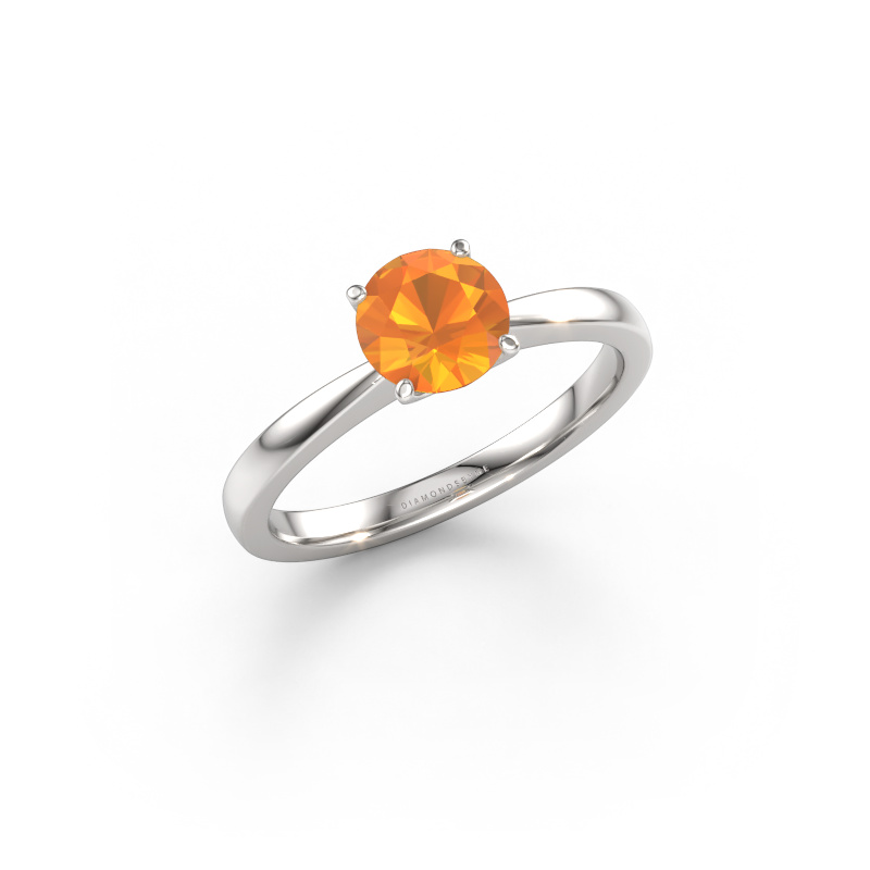 Bild von Verlobungsring Kitty 585 Weißgold Citrin 6.2 mm