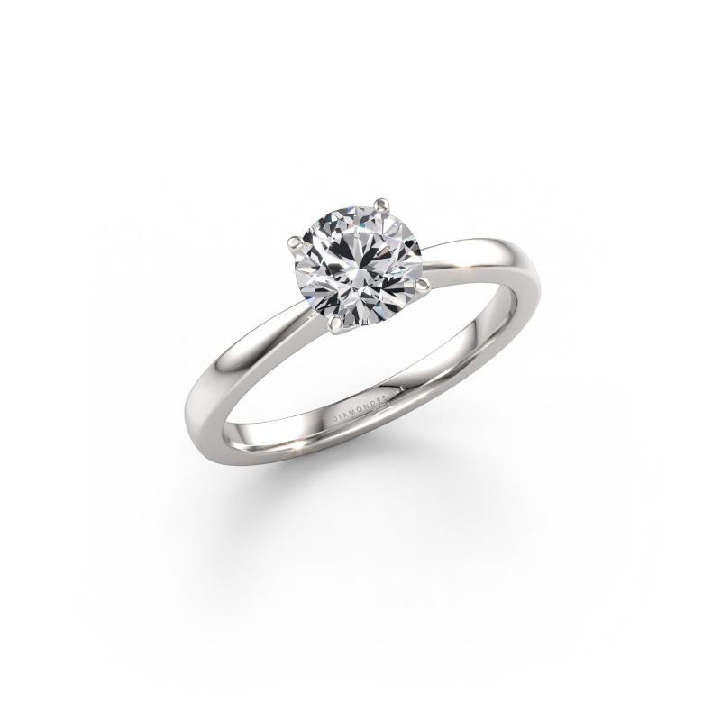 Afbeelding van Verlovingsring Kitty 585 witgoud Zirkonia 6.2 mm