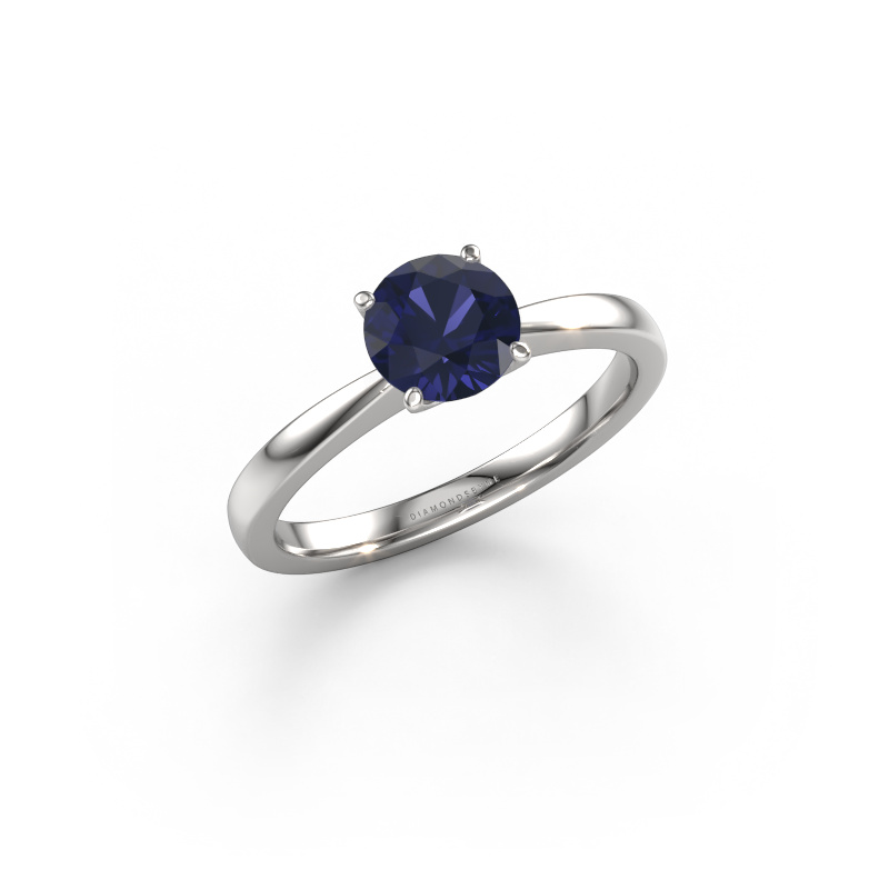 Image of Engagement ring Kitty 585 white gold Sapphire 6.2 mm