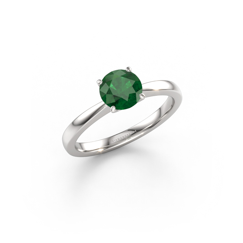 Image of Engagement ring Kitty 950 platinum Emerald 6.2 mm