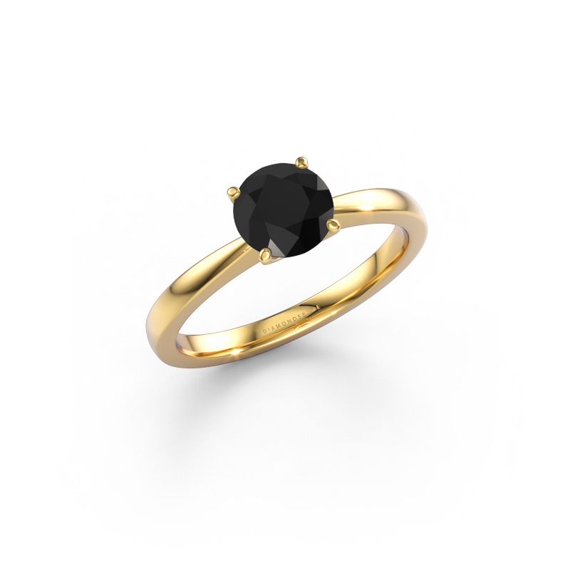 Image of Engagement ring Kitty 585 gold Black diamond 1.08 crt