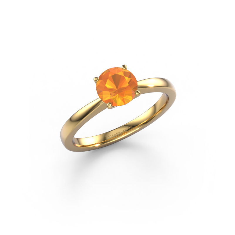 Image of Engagement ring Kitty 585 gold Citrin 6.2 mm