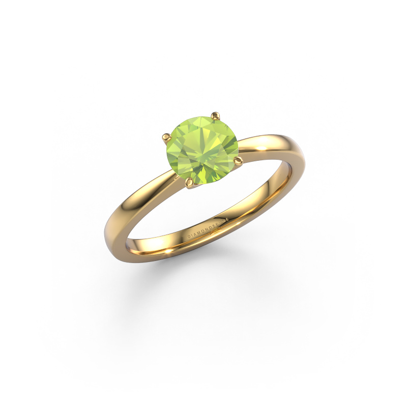 Image of Engagement ring Kitty 585 gold Peridot 6.2 mm
