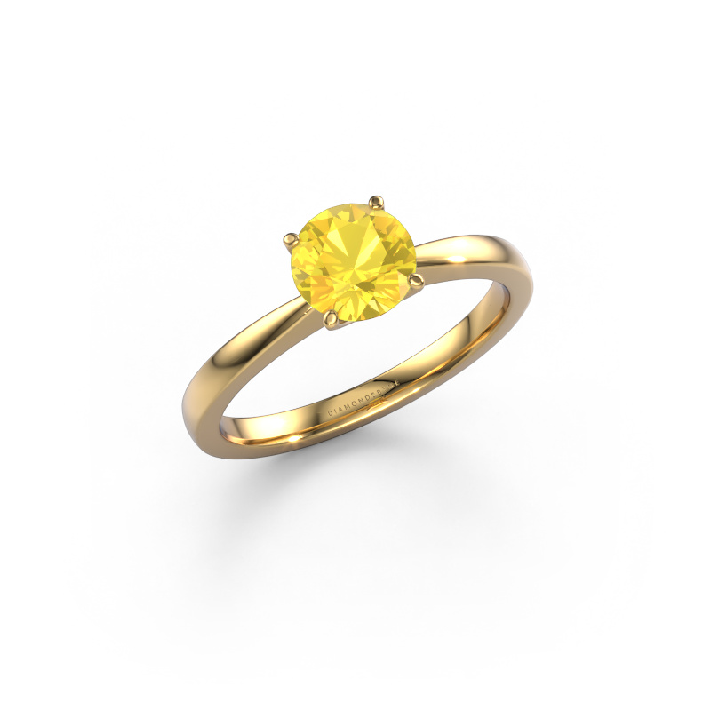 Image de Bague de fiançailles Kitty 585 or jaune Saphir jaune 6.2 mm