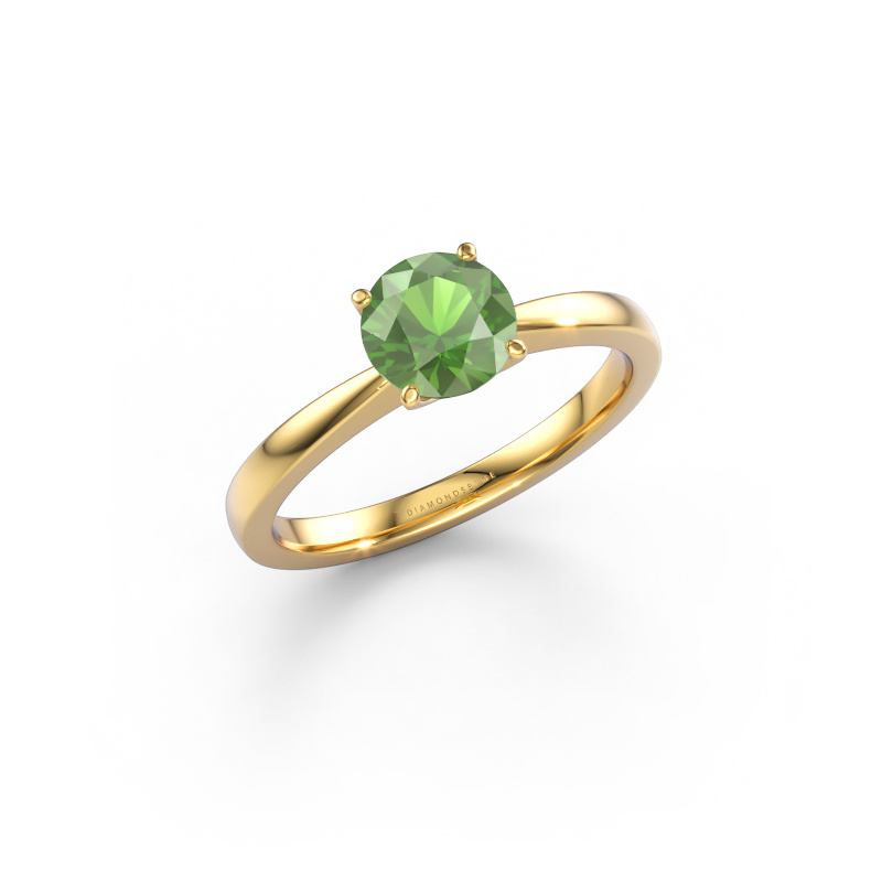 Bild von Verlobungsring Kitty 585 Gold Turmalin grün 6.2 mm