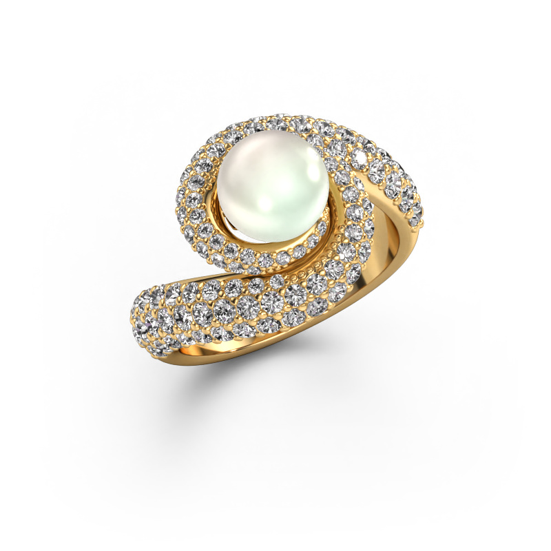 Image de Bague Klasina 585 or jaune Perle blanche 7 mm