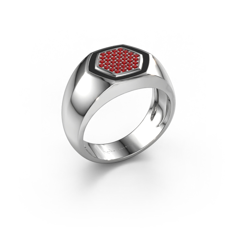 Image of Men's ring Kris 950 platinum Ruby 1.1 mm