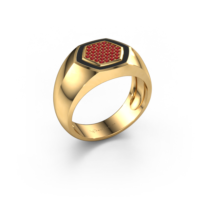 Image of Men's ring Kris 585 gold Ruby 1.1 mm