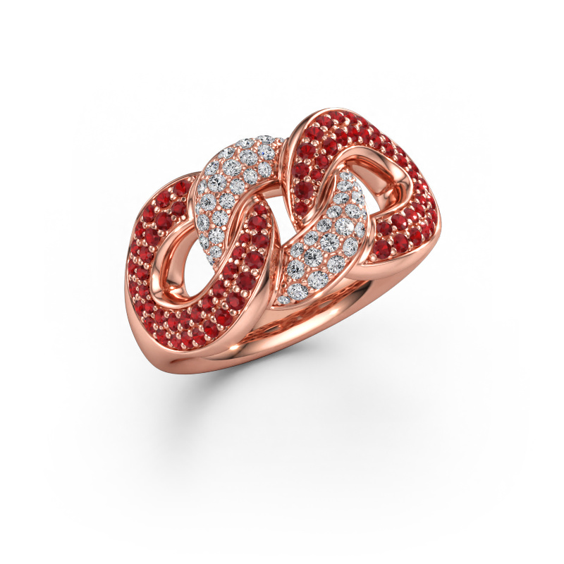 Bild av Ring Kylie 3 11mm 585 roséguld Rubin 0.8 mm