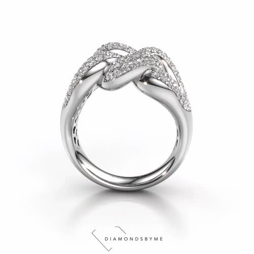 Afbeelding van Ring Kylie 3 13mm 585 witgoud Lab-grown diamant 1.217 crt