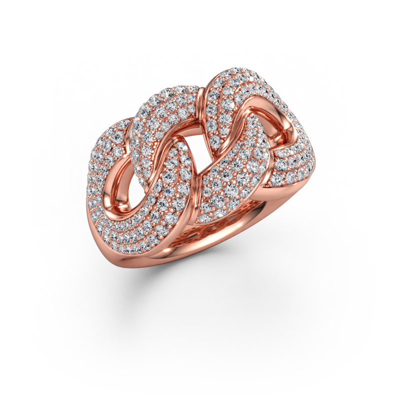 Immagine di Anello Kylie 3 13mm 585 oro rosa Diamante 1.217 crt
