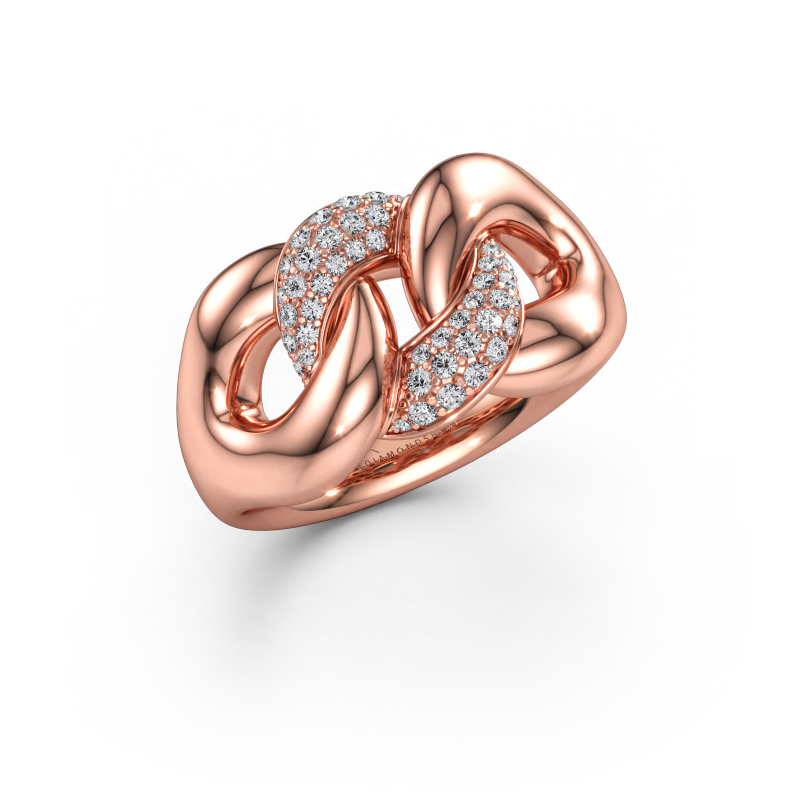 Immagine di Anello Kylie 2 11mm 585 oro rosa Diamante 0.269 crt