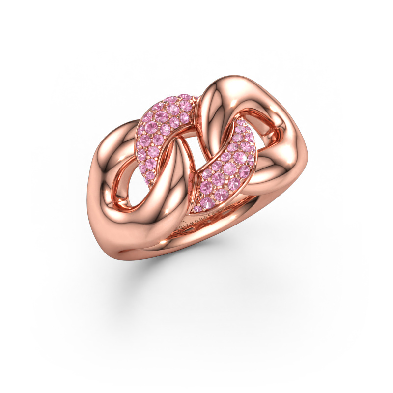 Bild av Ring Kylie 2 11mm 585 roséguld Rosa safir 0.8 mm