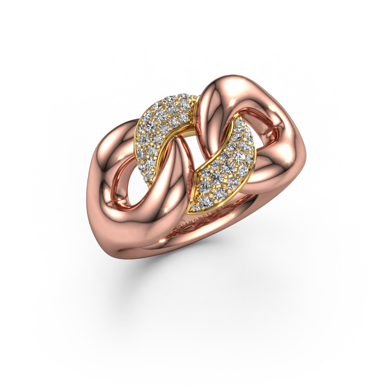 Image of Ring Kylie 2 11mm 585 rose gold Zirconia 0.8 mm