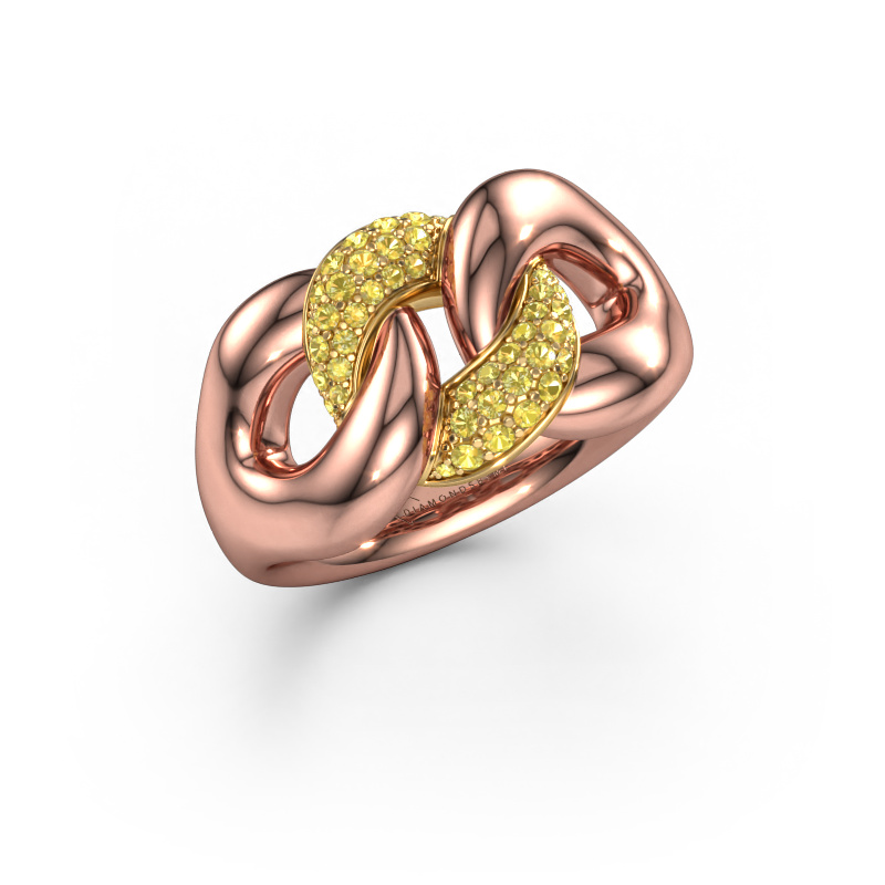Bild von Ring Kylie 2 11mm 585 Roségold Gelb Saphir 0.8 mm