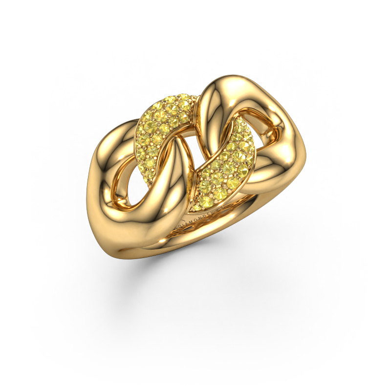Image of Ring Kylie 2 11mm 585 gold Yellow sapphire 0.8 mm