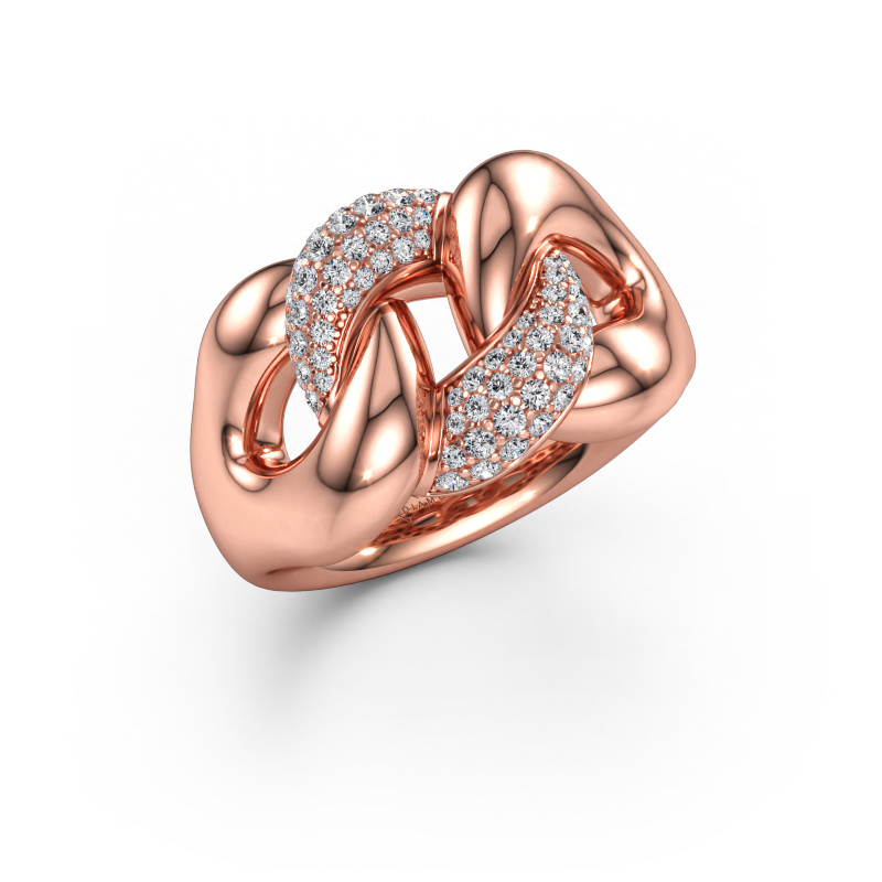 Bilde av Ring Kylie 2 13mm 585 roségull Diamant 0.435 crt