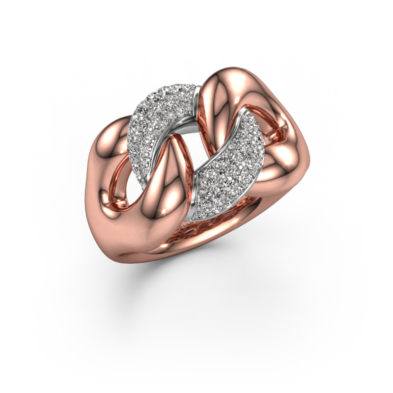 Bild von Ring Kylie 2 13mm 585 Roségold Zirkonia 0.8 mm