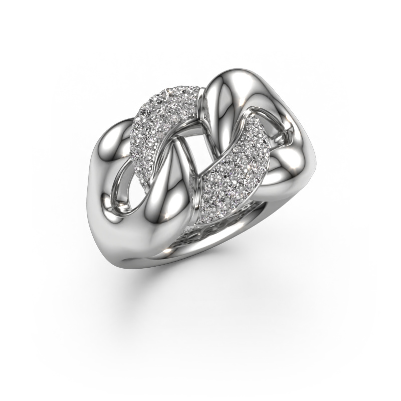 Image of Ring Kylie 2 13mm 585 white gold Zirconia 0.8 mm