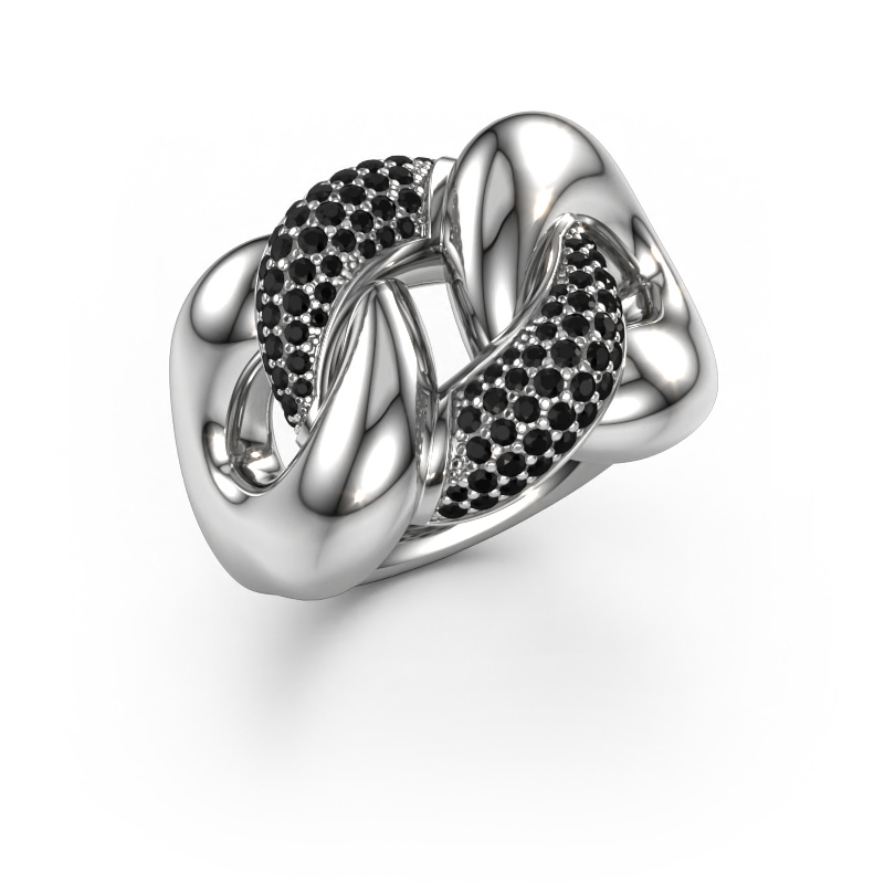 Bild von Ring Kylie 2 15mm 950 Platin Schwarz Diamant 0.659 crt