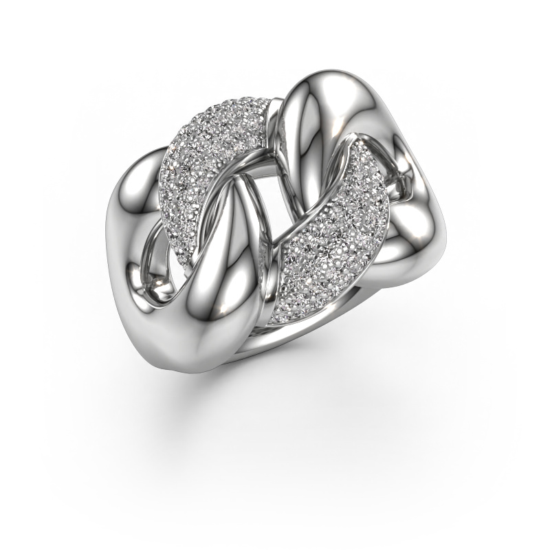 Image of Ring Kylie 2 15mm 950 platinum Zirconia 0.8 mm