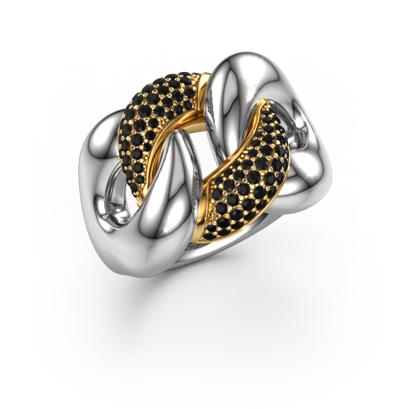 Bild von Ring Kylie 2 15mm 585 Weißgold Schwarz Diamant 0.659 crt