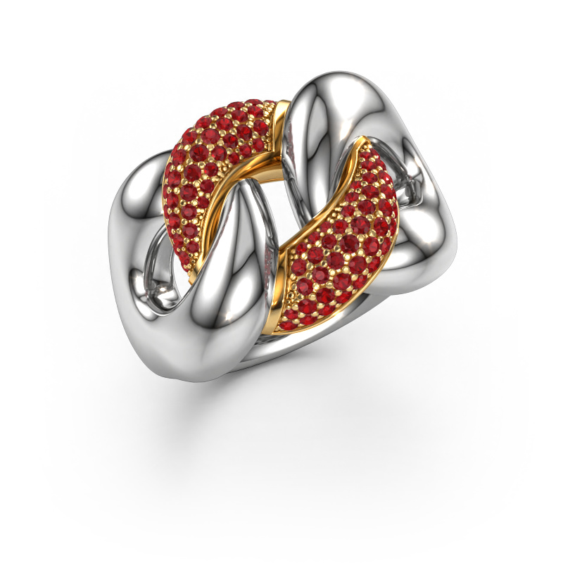 Image of Ring Kylie 2 15mm 585 white gold Ruby 0.8 mm
