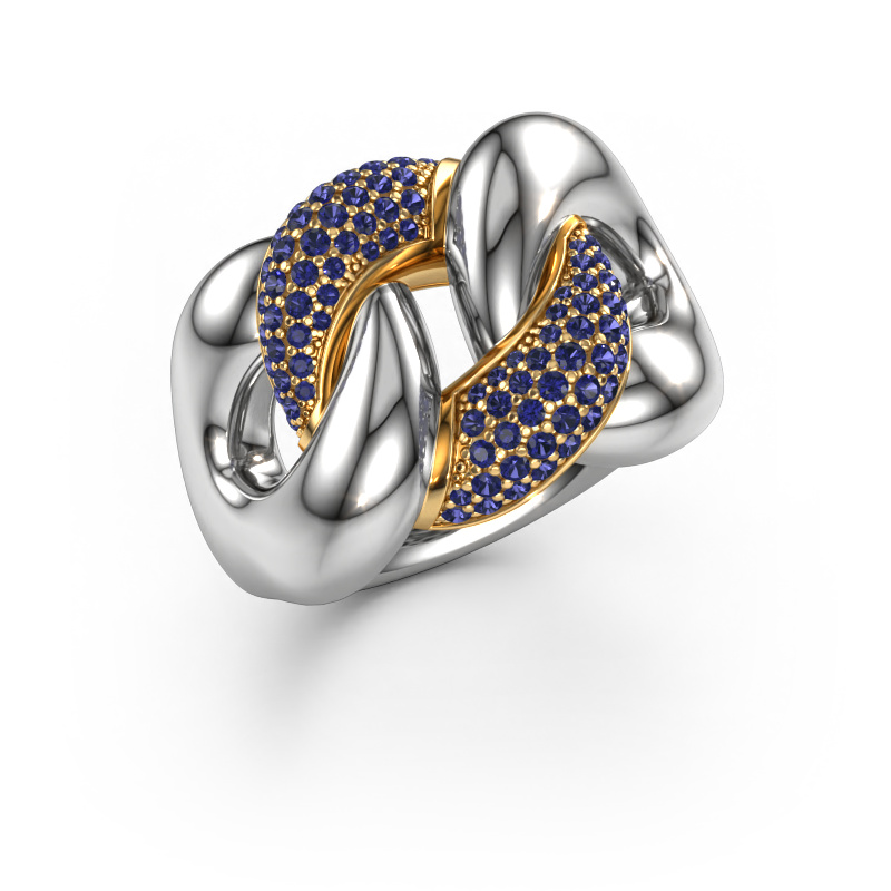 Image of Ring Kylie 2 15mm 585 white gold Sapphire 0.8 mm