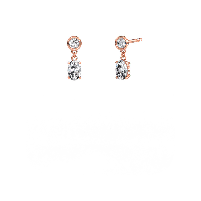 Bild av Hängande örhängen Lacey OVL 585 roséguld Labbodlad diamant 1.00 crt