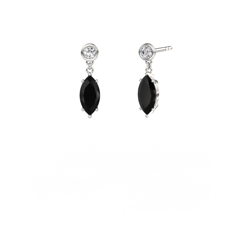 Bild von Ohrhänger Lacey MRQ 950 Platin Schwarz Diamant 2.60 crt