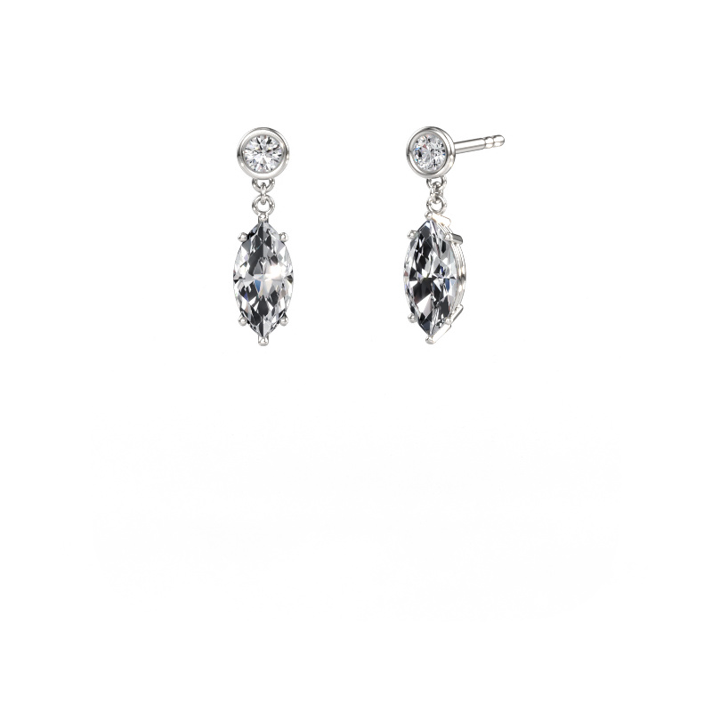 Image de Pendants d'oreilles Lacey MRQ 585 or blanc Diamant 2.20 crt