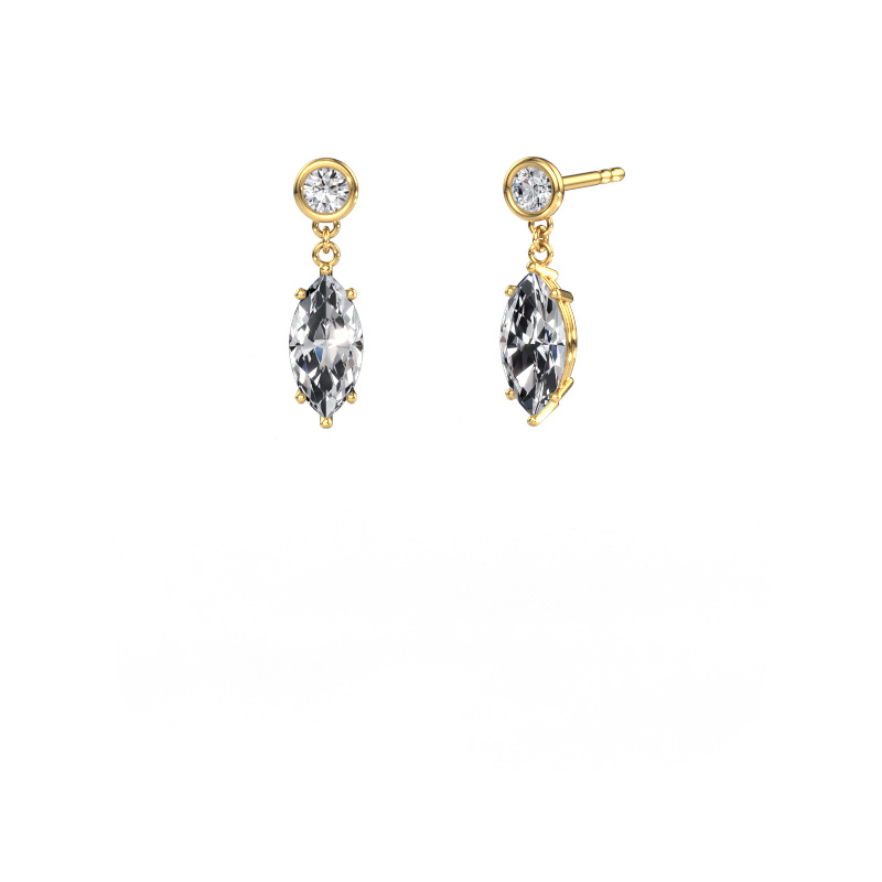 Image de Pendants d'oreilles Lacey MRQ 585 or jaune Diamant 2.20 crt