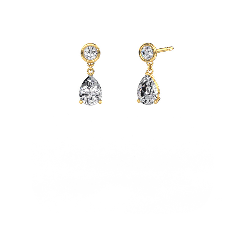 Image of Drop earrings Lacey PER 585 gold Diamond 2.40 crt