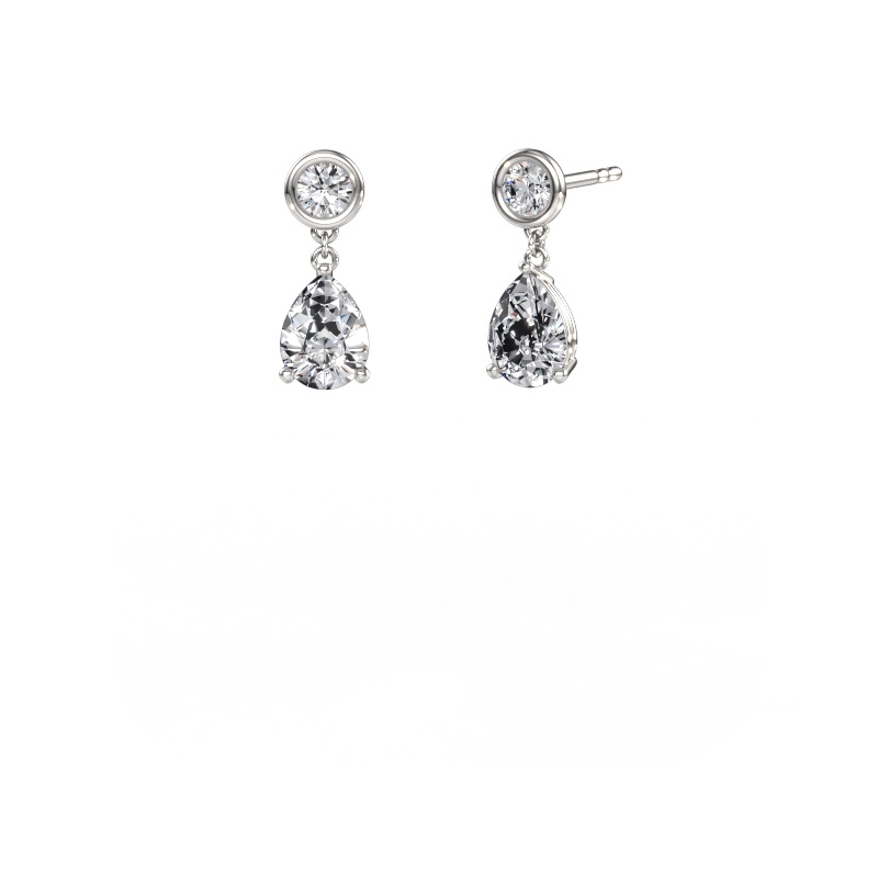 Image of Drop earrings Lacey PER 585 white gold Diamond 3.60 crt