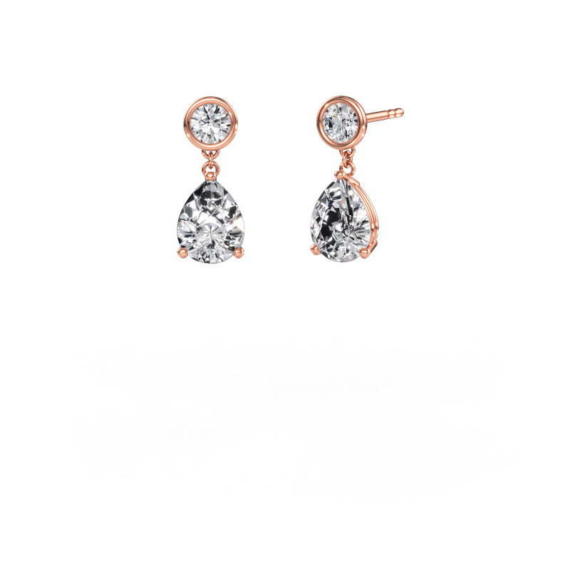 Immagine di Orecchini pendenti Lacey PER 585 oro rosa Diamante 5.20 crt
