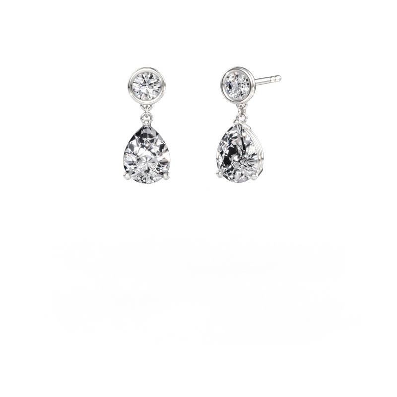 Immagine di Orecchini pendenti Lacey PER 585 oro bianco Diamante lab grown 5.20 crt