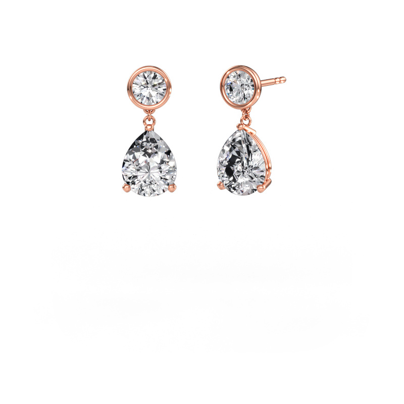Immagine di Orecchini pendenti Lacey PER 585 oro rosa Diamante lab grown 7.00 crt