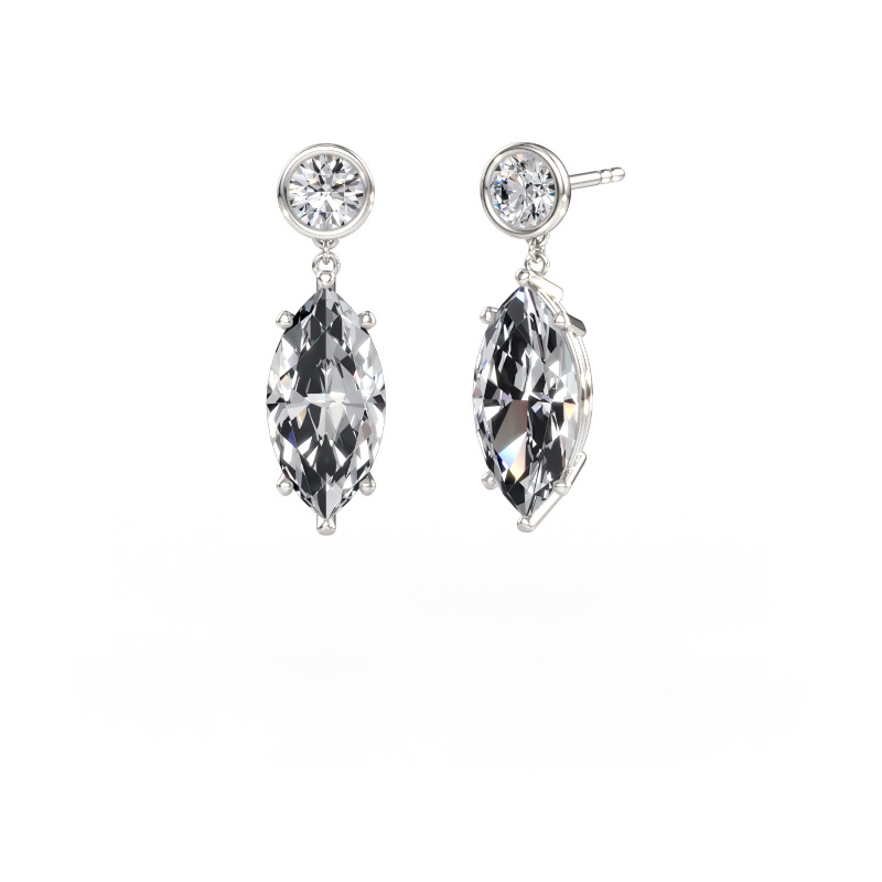 Immagine di Orecchini pendenti Lacey MRQ 950 platino Diamante lab grown 8.720 crt