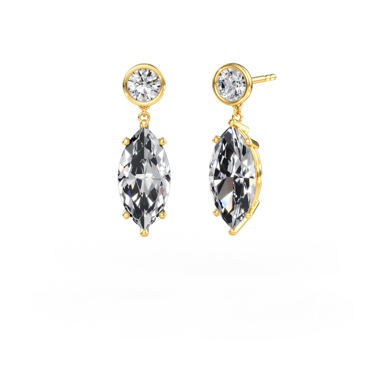 Immagine di Orecchini pendenti Lacey MRQ 585 oro Diamante lab grown 8.720 crt