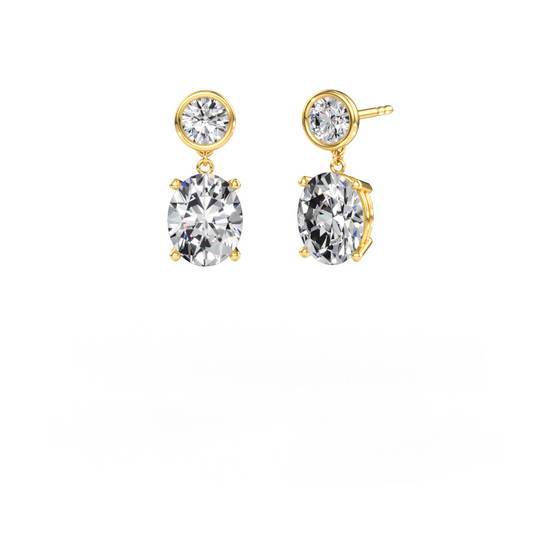 Immagine di Orecchini pendenti Lacey OVL 585 oro Diamante 6.40 crt