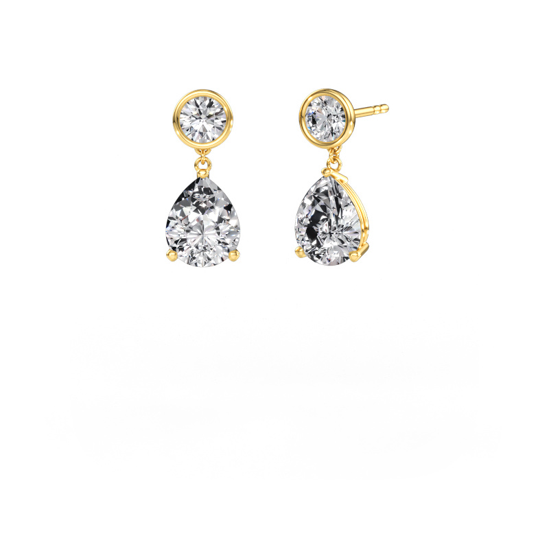 Image of Drop earrings Lacey PER 585 gold Diamond 7.00 crt
