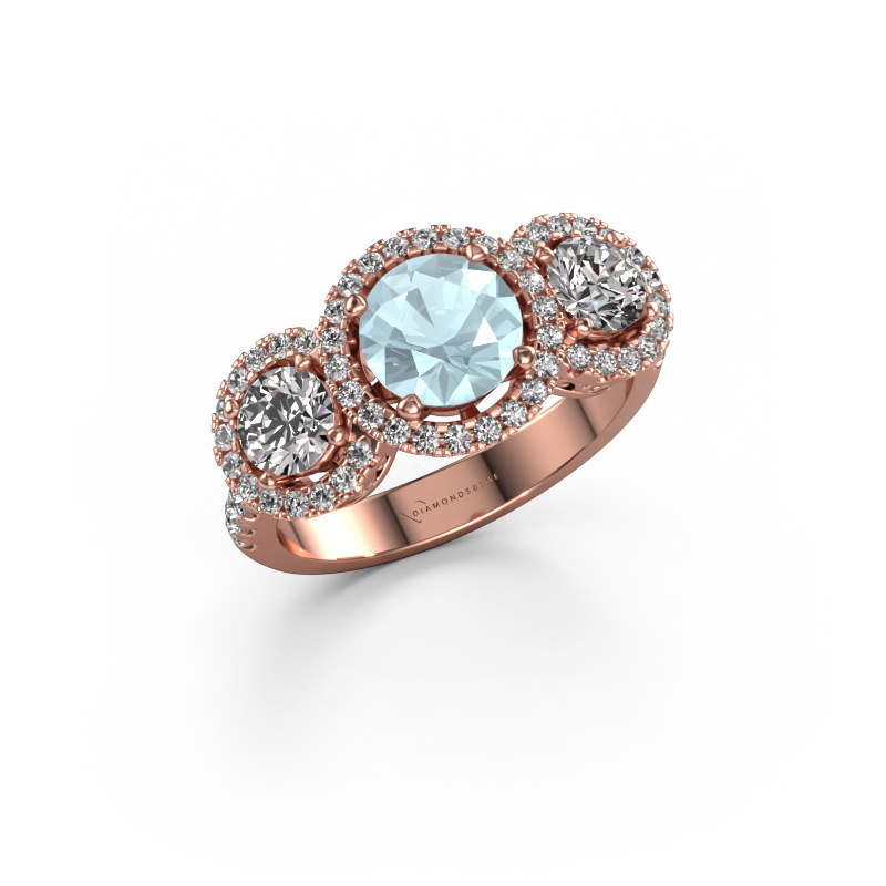 Image of Ring Lacie 585 rose gold Aquamarine 6.5 mm
