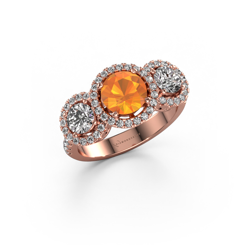Bild von Ring Lacie 585 Roségold Citrin 6.5 mm