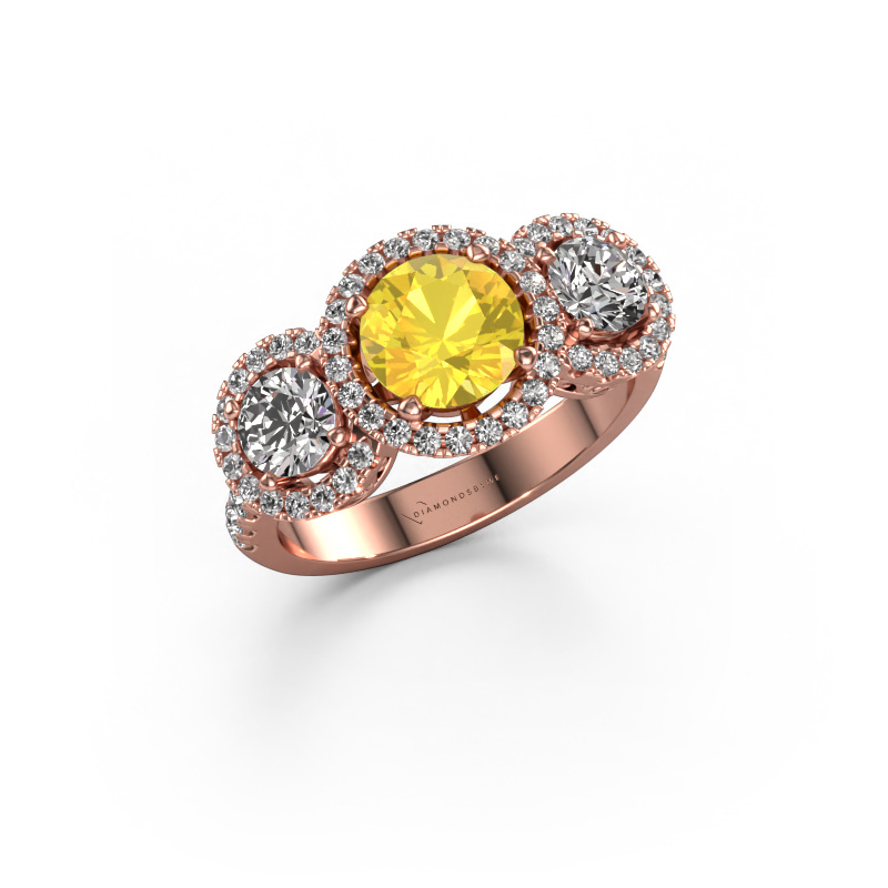 Bild von Ring Lacie 585 Roségold Gelb Saphir 6.5 mm