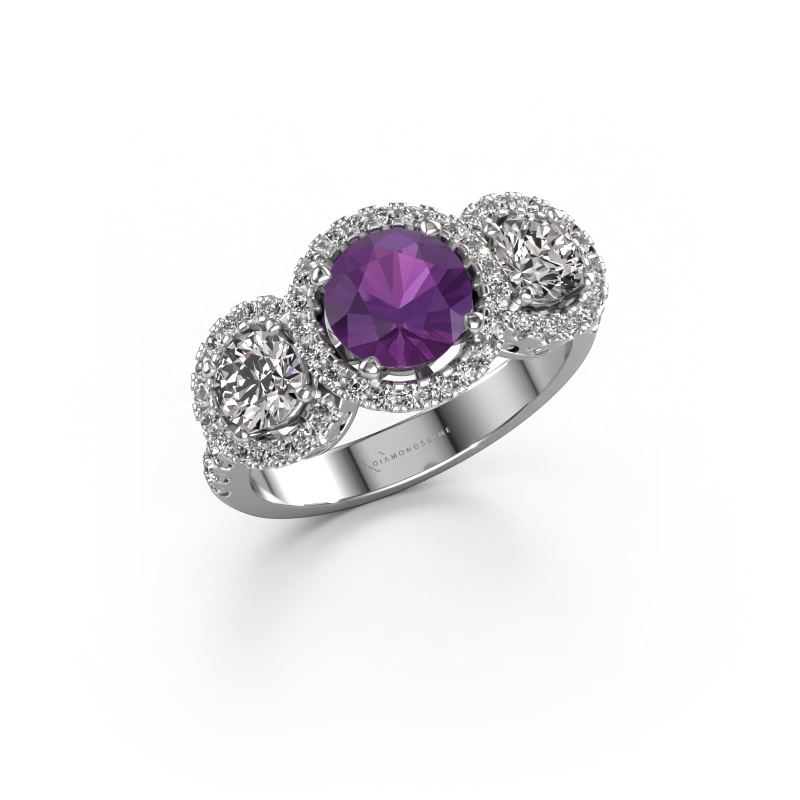 Image of Ring Lacie 950 platinum Amethyst 6.5 mm