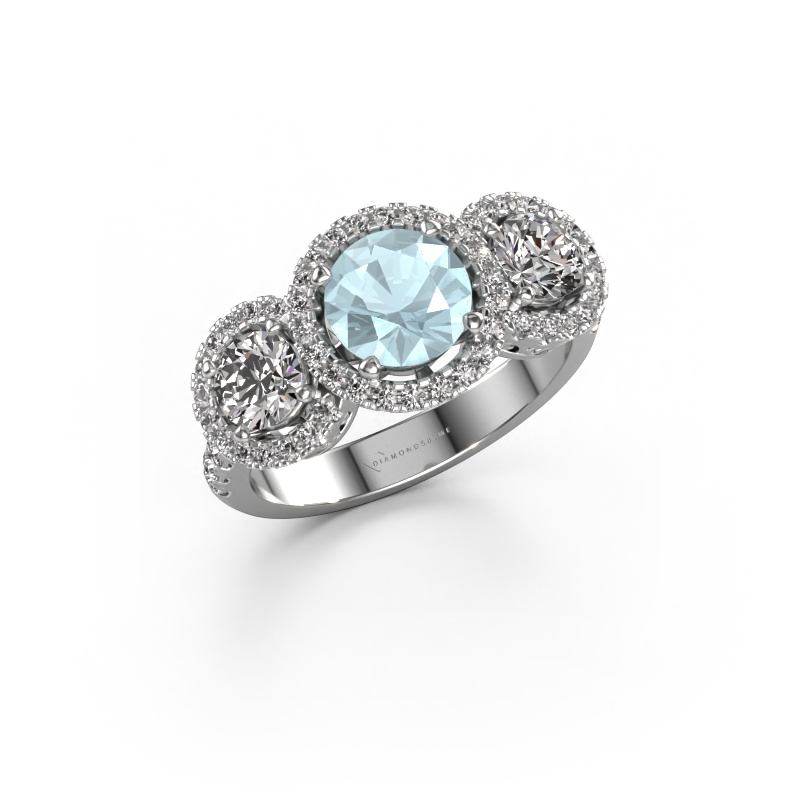 Image of Ring Lacie 585 white gold Aquamarine 6.5 mm
