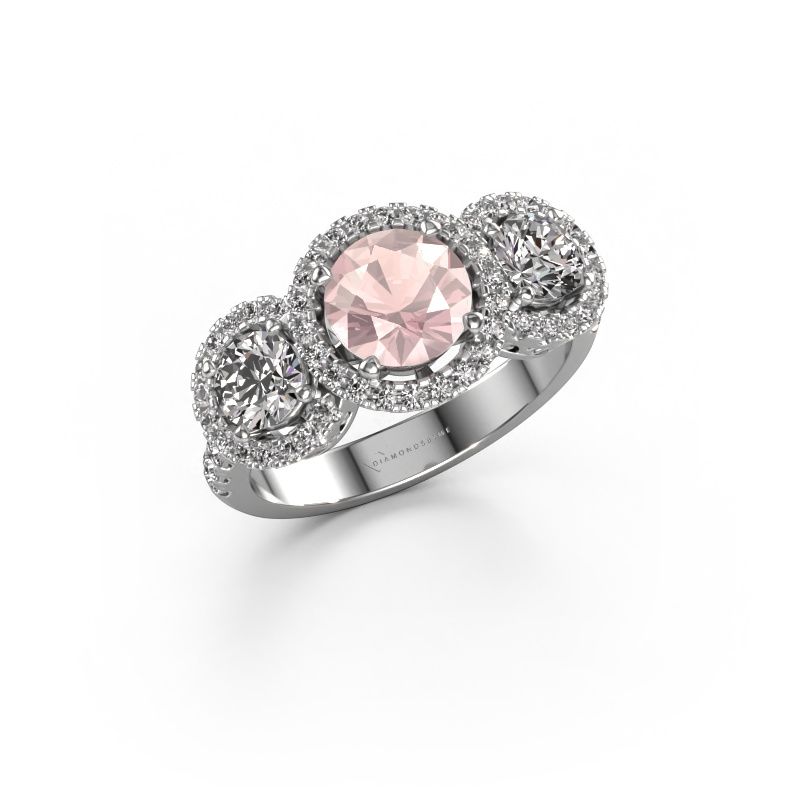 Image of Ring Lacie 950 platinum Morganite champagne 6.5 mm
